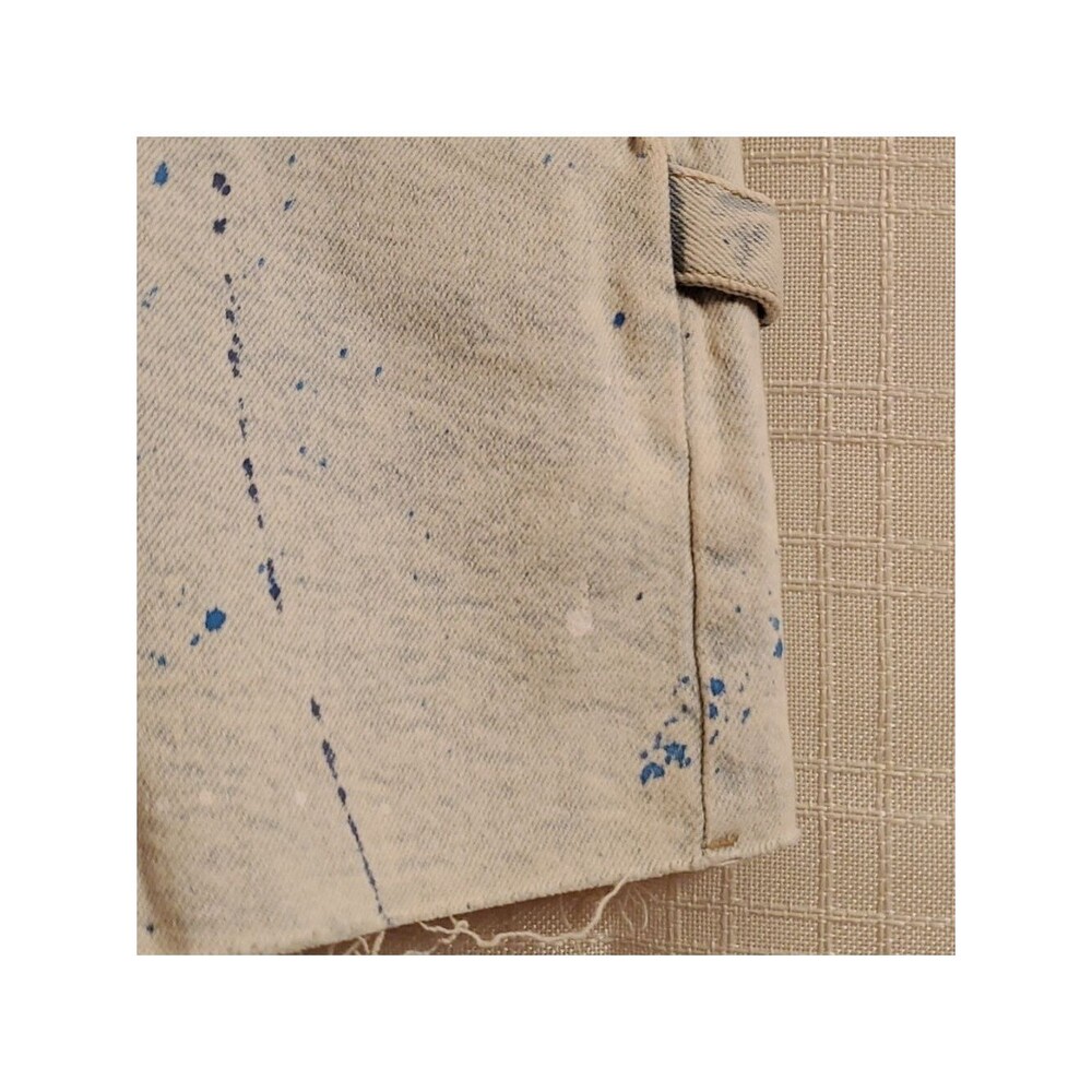 Wild Fable Shorts Womens Size 0 Light Blue Carpenter Art Splatter Paint - Picture 13 of 16